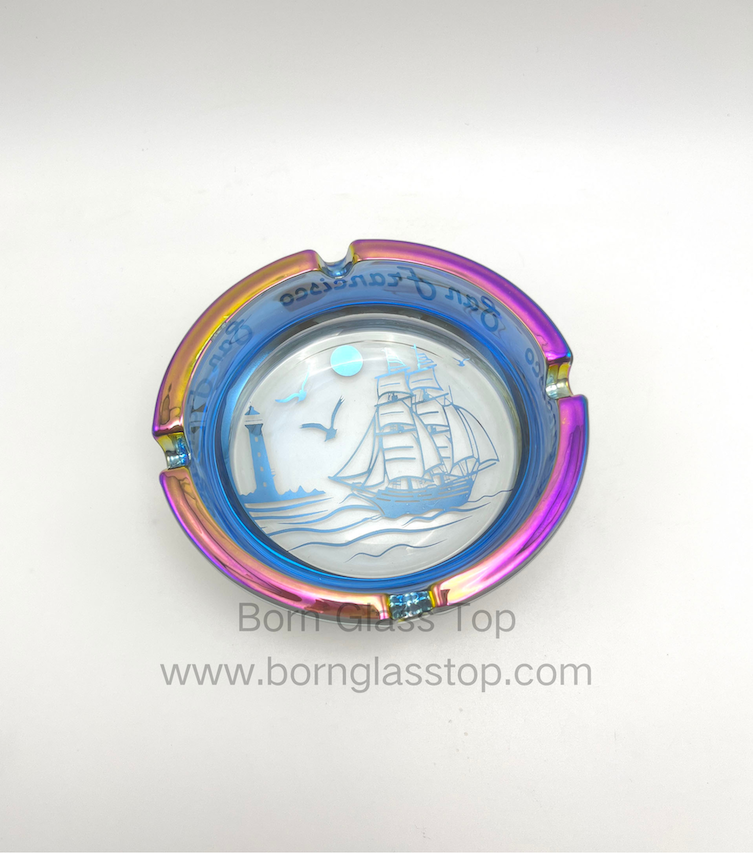 Electroplate Isolation San Francisco Glass Ashtray｜Dissipate The Tiredness