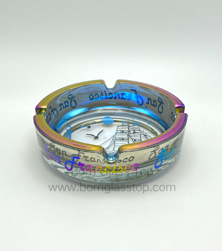 Electroplate Isolation San Francisco Glass Ashtray｜Dissipate The Tiredness