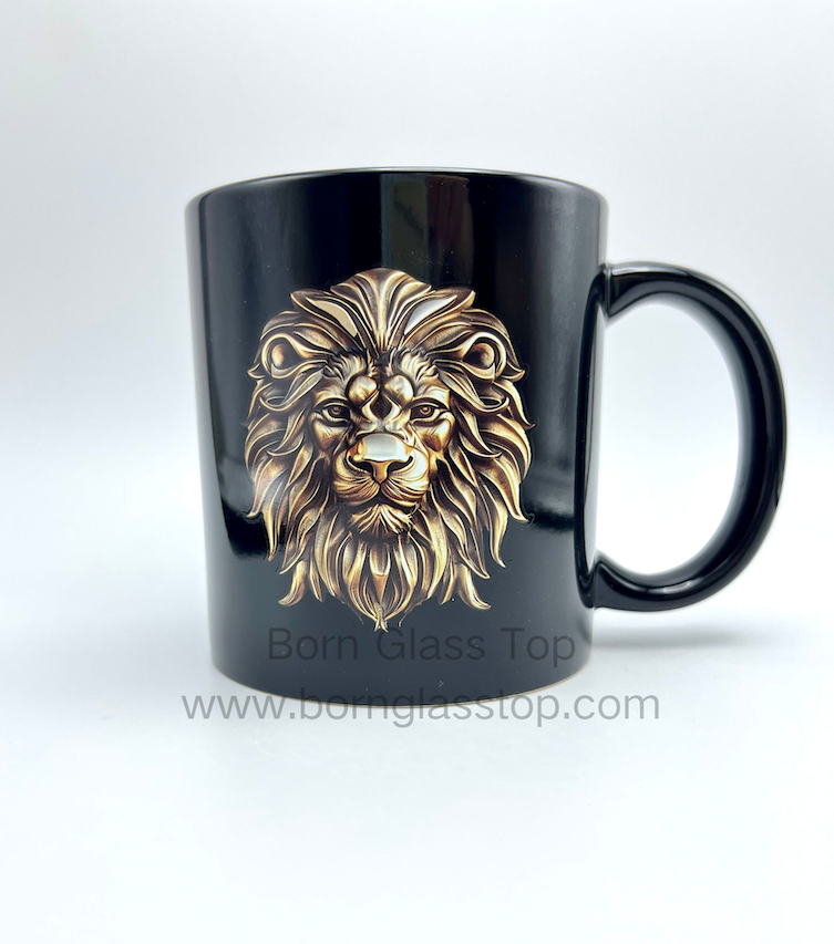 Mighty Lion&Elephant Coffee Cup Three-dimensional Effect African Souvenir