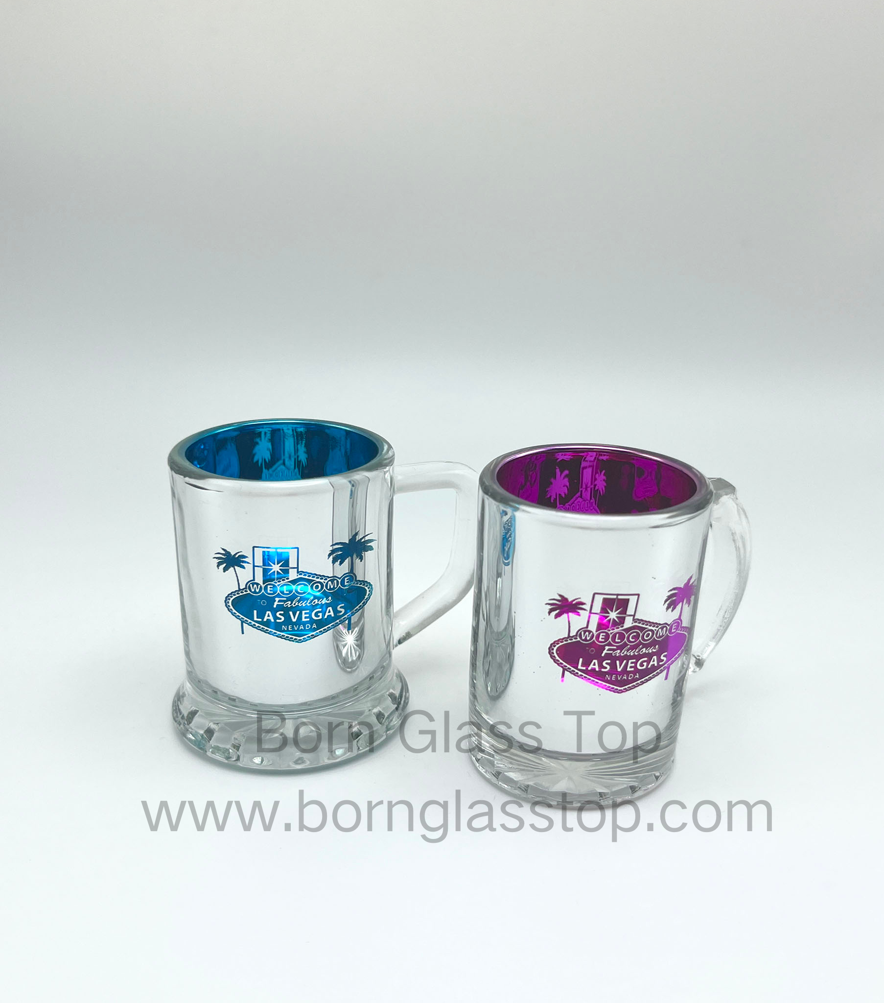 Mini Electroplate Wholesale Glass Mugs Welcome To LA Shot Glass 