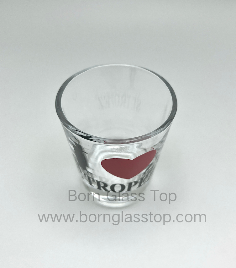 Love City Item Simple Decal 1.5oz Shot Glass Silk-Screen For Souvenir 