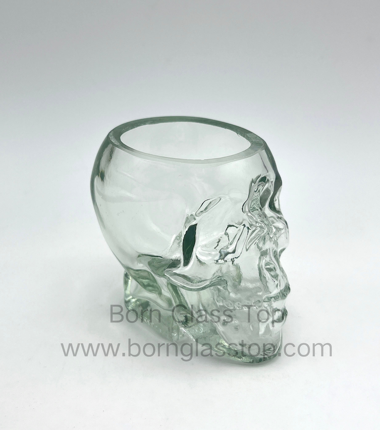 Unique 80ml Skull 3D Form Head Shot Realistic Glass Whiskey Blank Cup