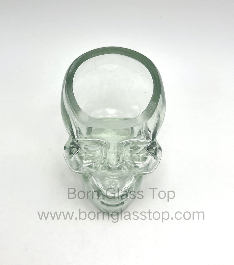 Unique 80ml Skull 3D Form Head Shot Realistic Glass Whiskey Blank Cup
