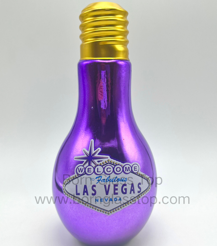 500ML Electroplate Purple Bulb Shape Vintage Glass Cups Beverage