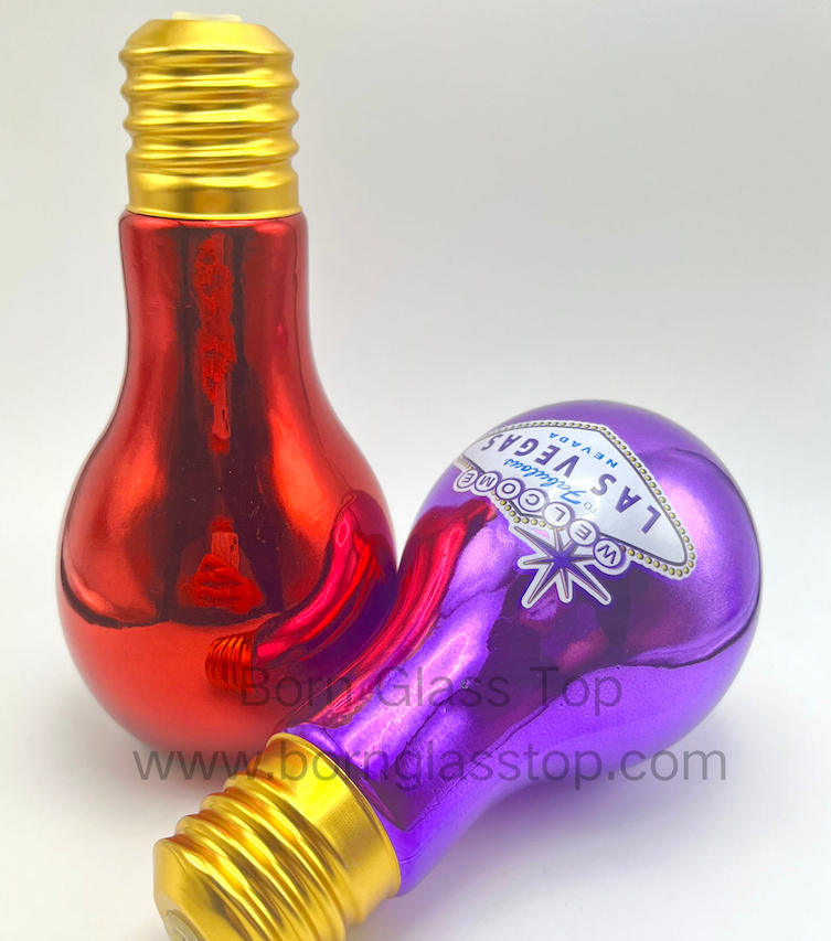 500ML Electroplate Purple Bulb Shape Vintage Glass Cups Beverage