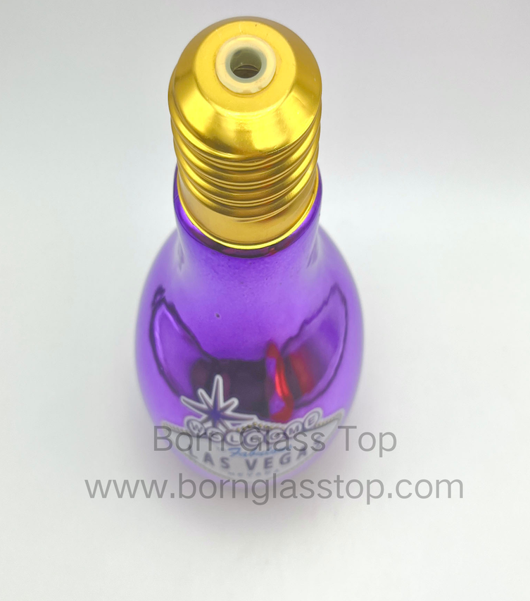 500ML Electroplate Purple Bulb Shape Vintage Glass Cups Beverage