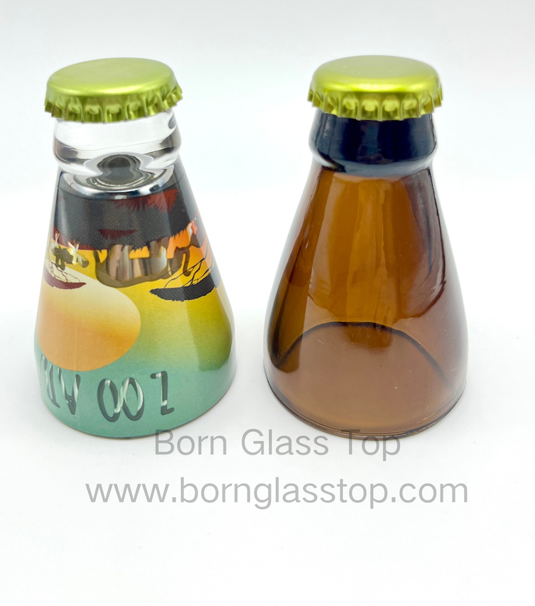 African Animal Protect Decal Customized Beer Cap Mini Shot Glass In Bulk