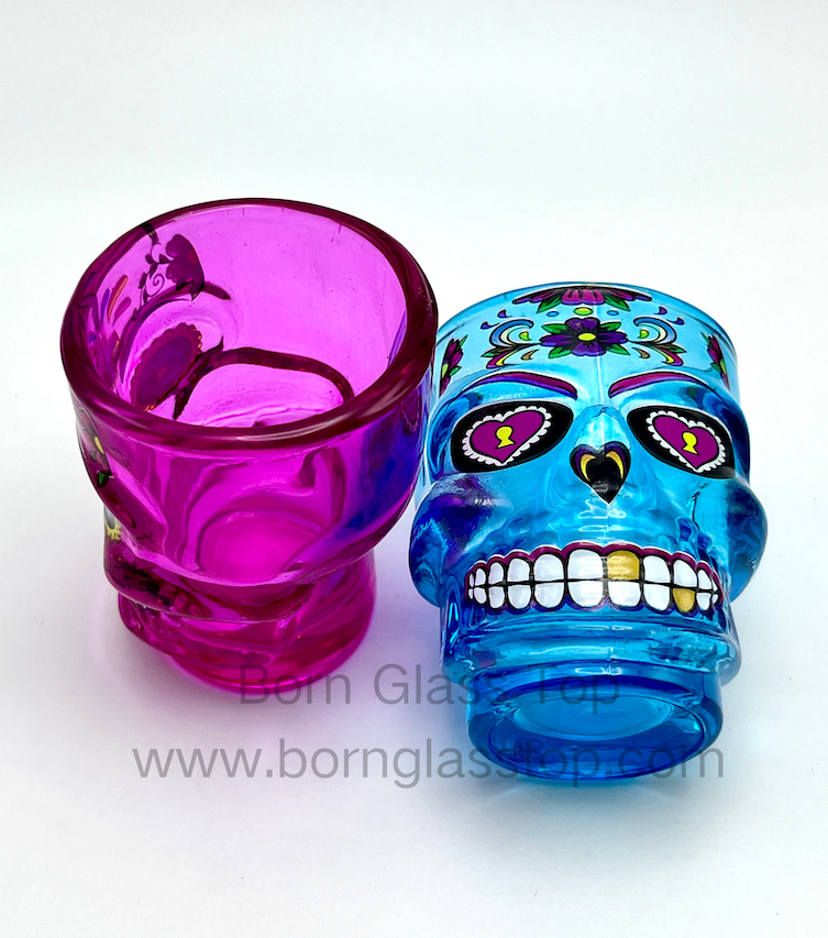 Collectible 1.5oz Mexico Día de Muertos Skull Shot Glass｜For Festival