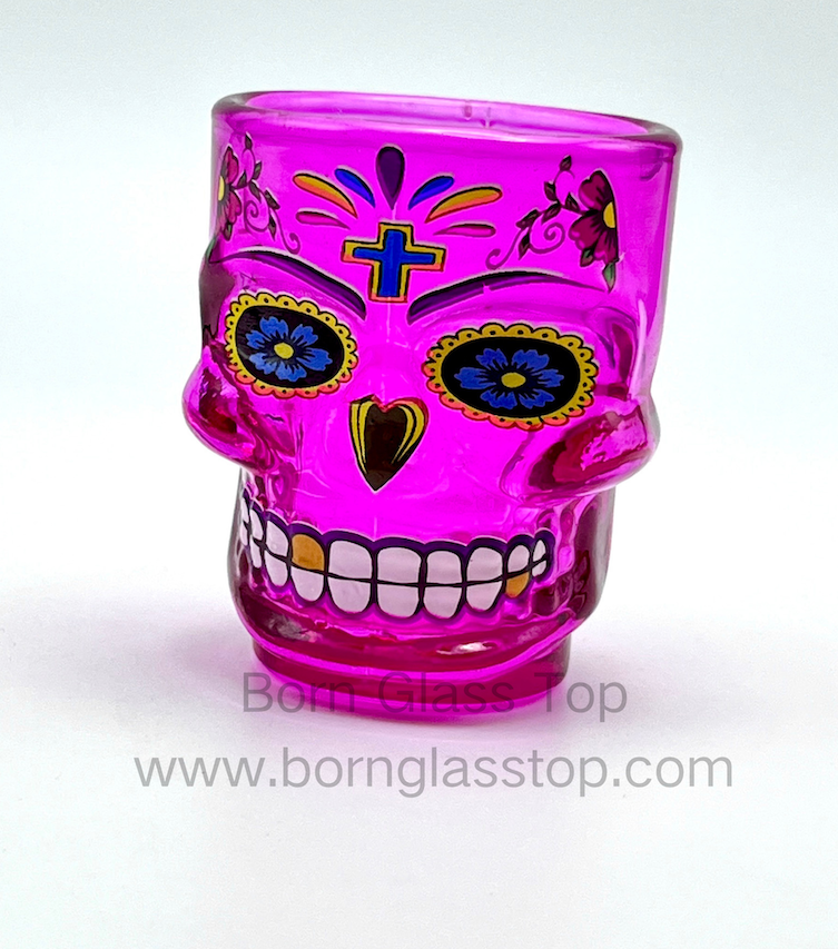 Collectible 1.5oz Mexico Día de Muertos Skull Shot Glass｜For Festival