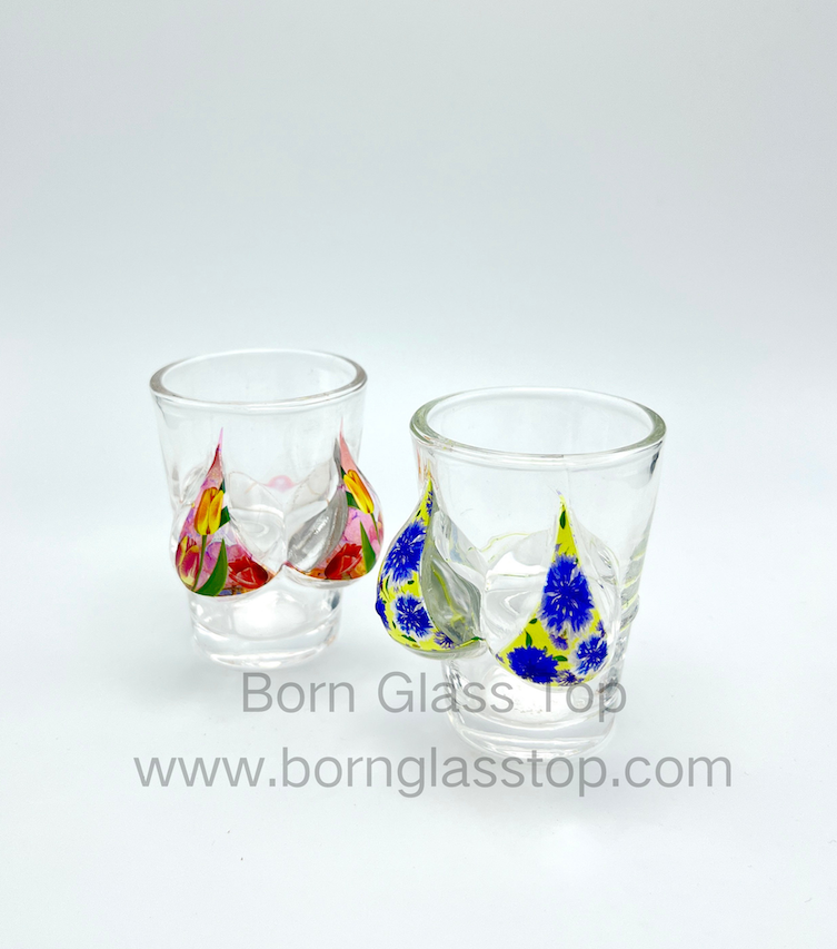 Flower Pattern Decal Bikini Colored Playboy Special 1.75oz Shot Glass Flower Pattern Decal Bikini Colored Playboy Special 1.75oz Shot Glass