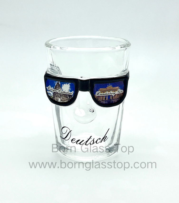 Decal Sunglasses Whiskey Bar Shot Glass For Travel Souvenirs
