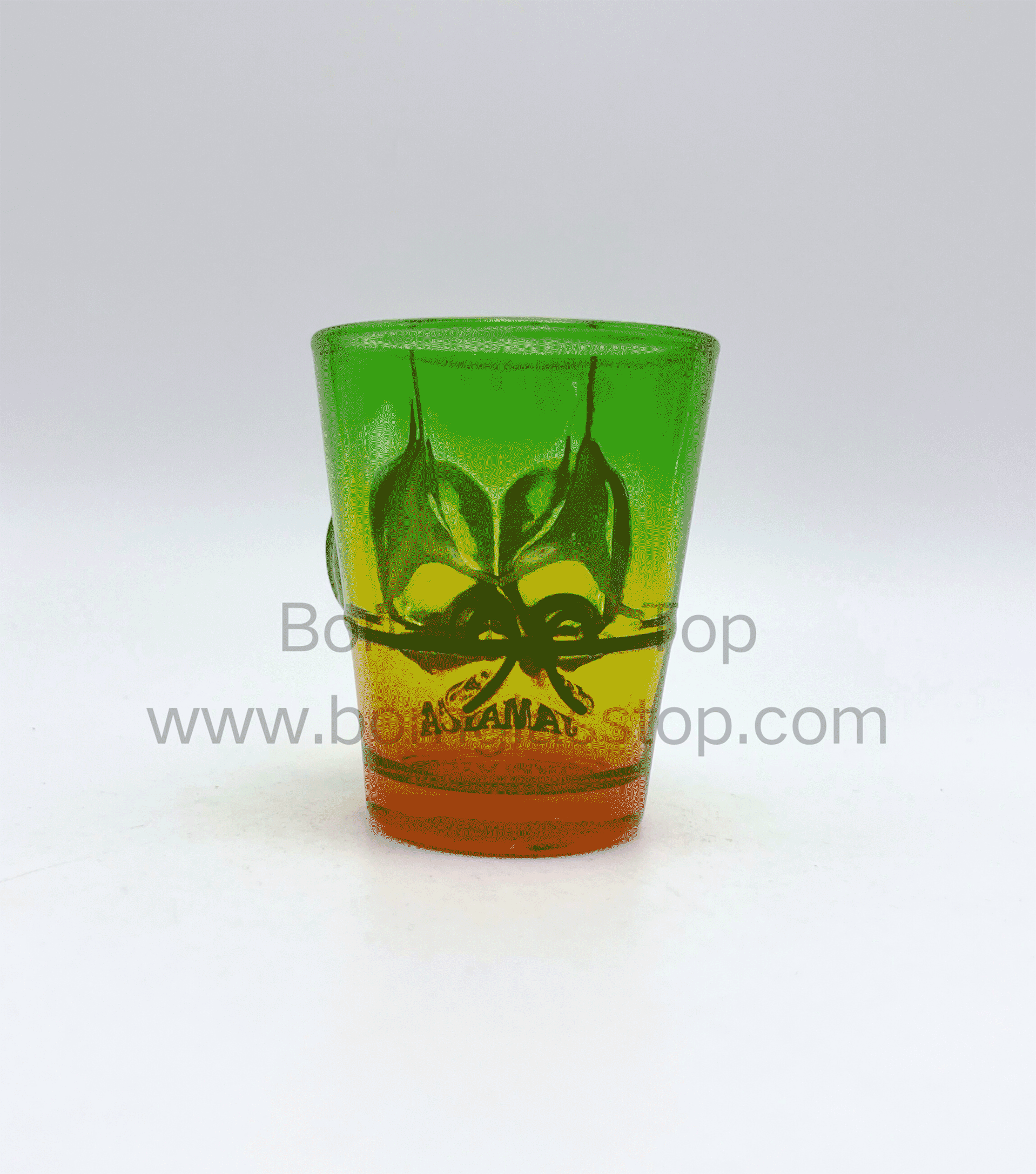 Three Colors Sprayed Jamaica Flag Body-Shaped Preminum Shot Glass 