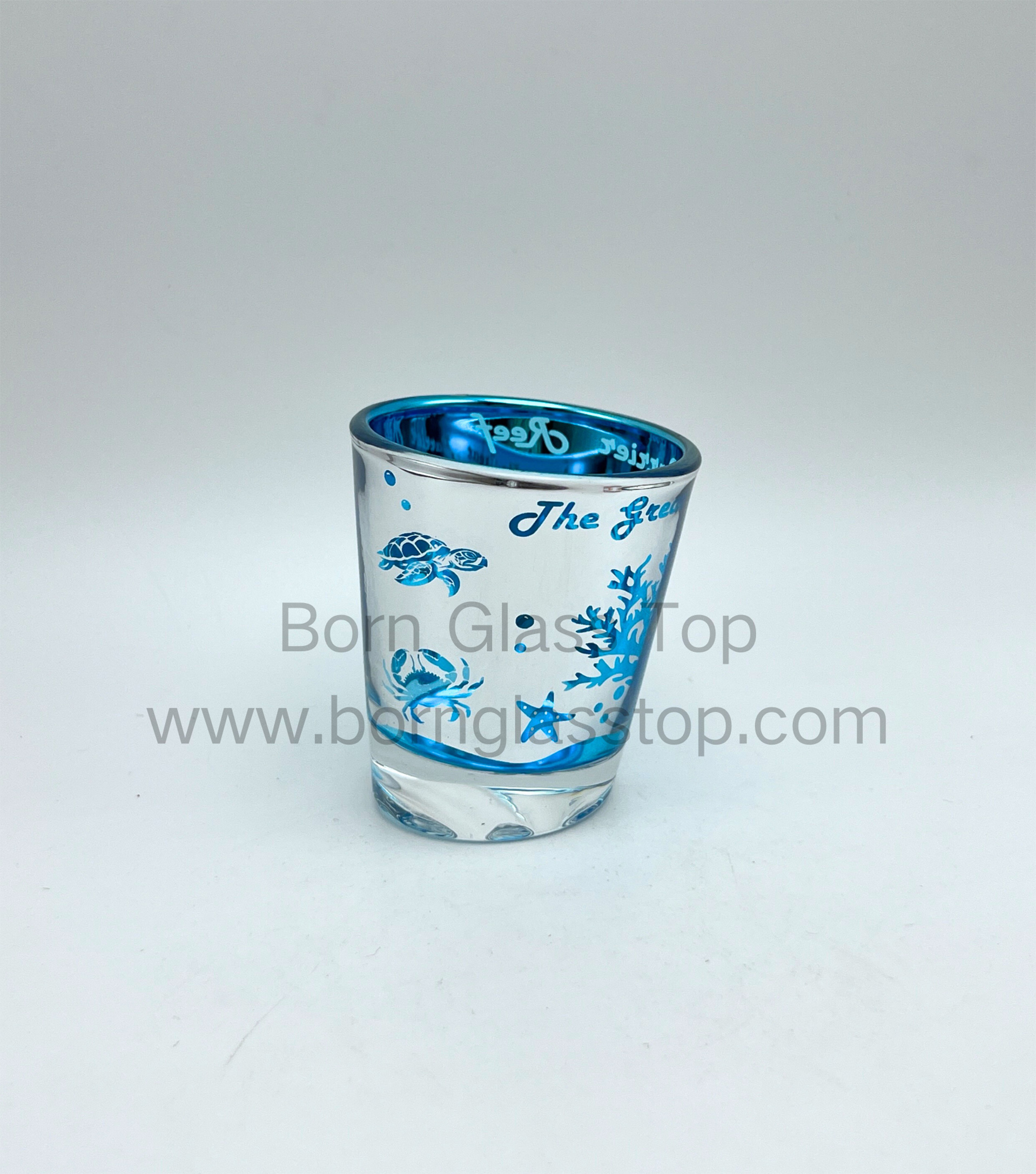 Ridiculous Electroplate Spray 4 Colors Sloped-Bottom Customzied Shot Glass Gifts