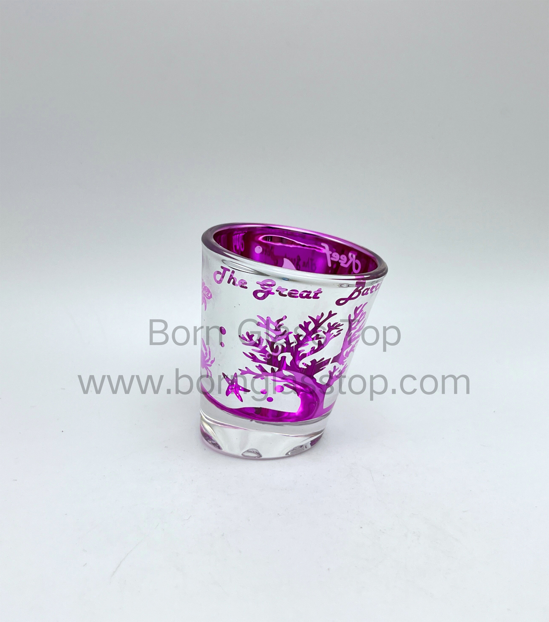 Ridiculous Electroplate Spray 4 Colors Sloped-Bottom Customzied Shot Glass Gifts
