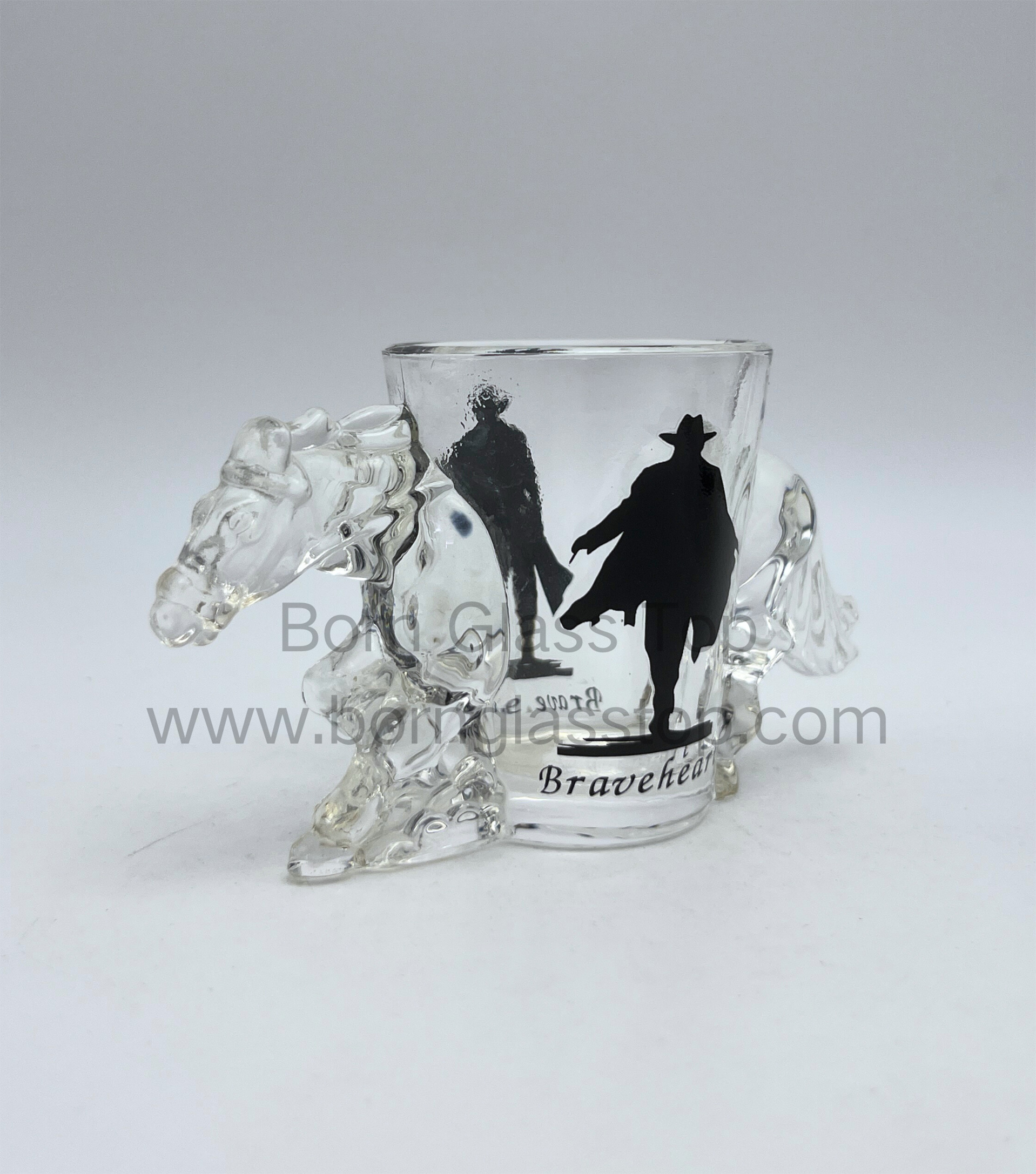 Alaska Wolf Shape Silhouette Memories Single Decal Animal Shot Glass