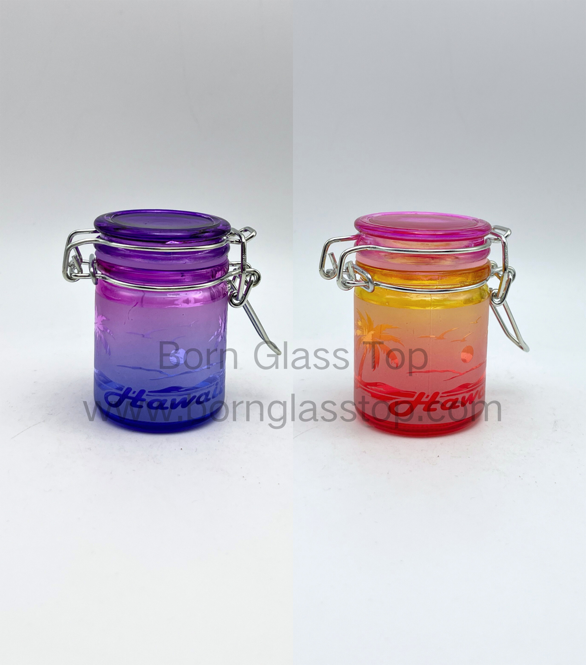 Frosted White Decal Sandblasting Effect Spray Colors Multiple Sizes Jars With Lid